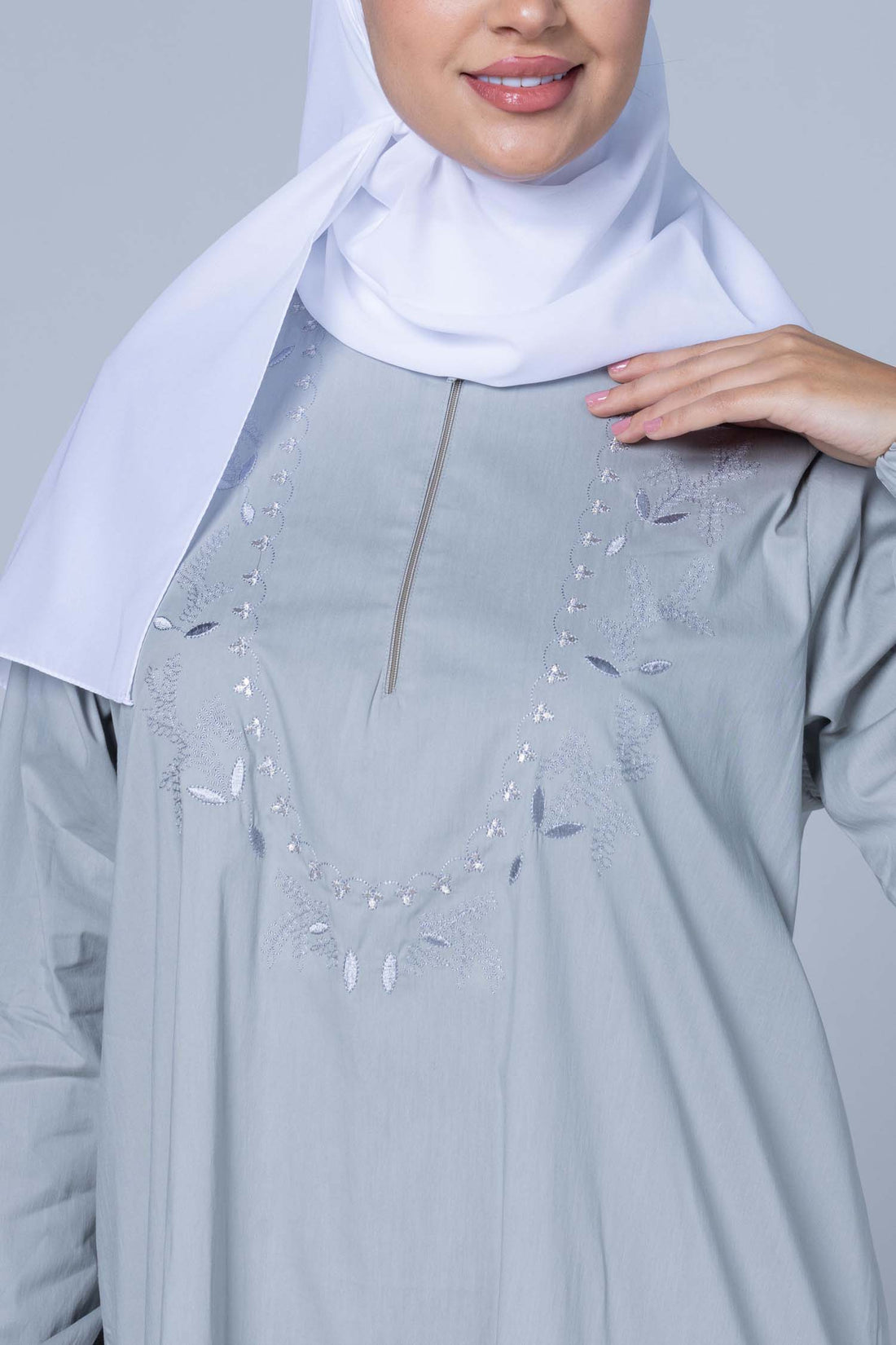 Comfort Ihram 2 pc Set Poplin 100 % Cotton Light Grey
