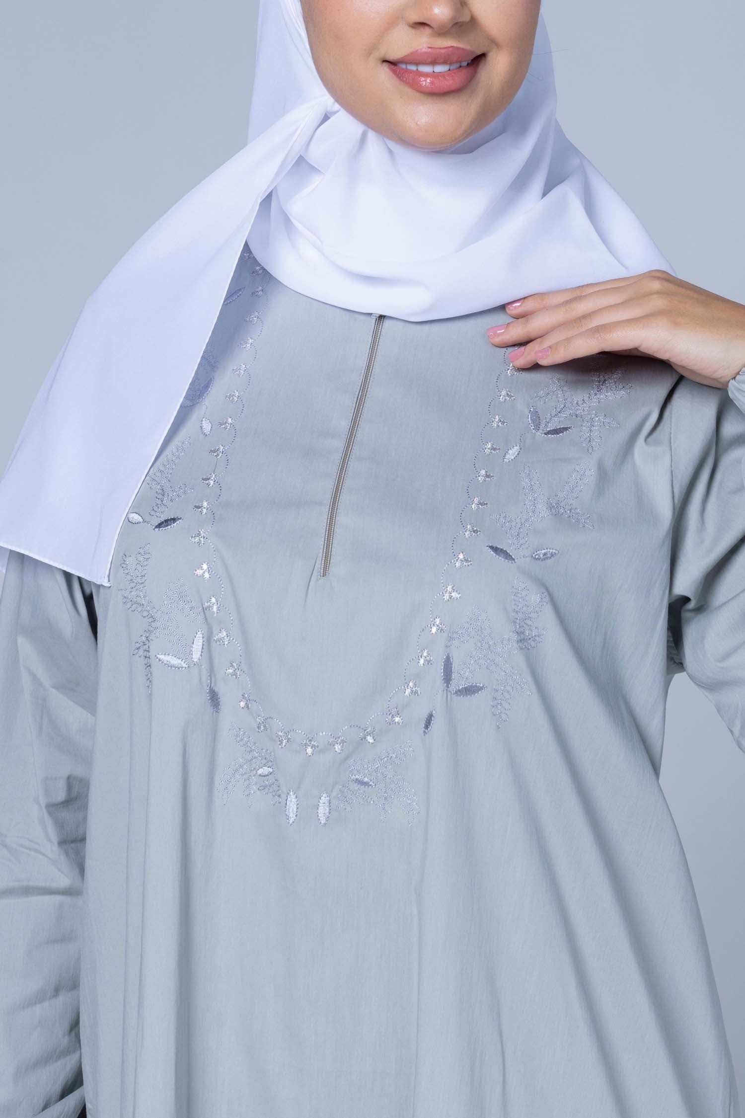 Comfort Ihram 2 pc Set Poplin 100 % Cotton Light Grey