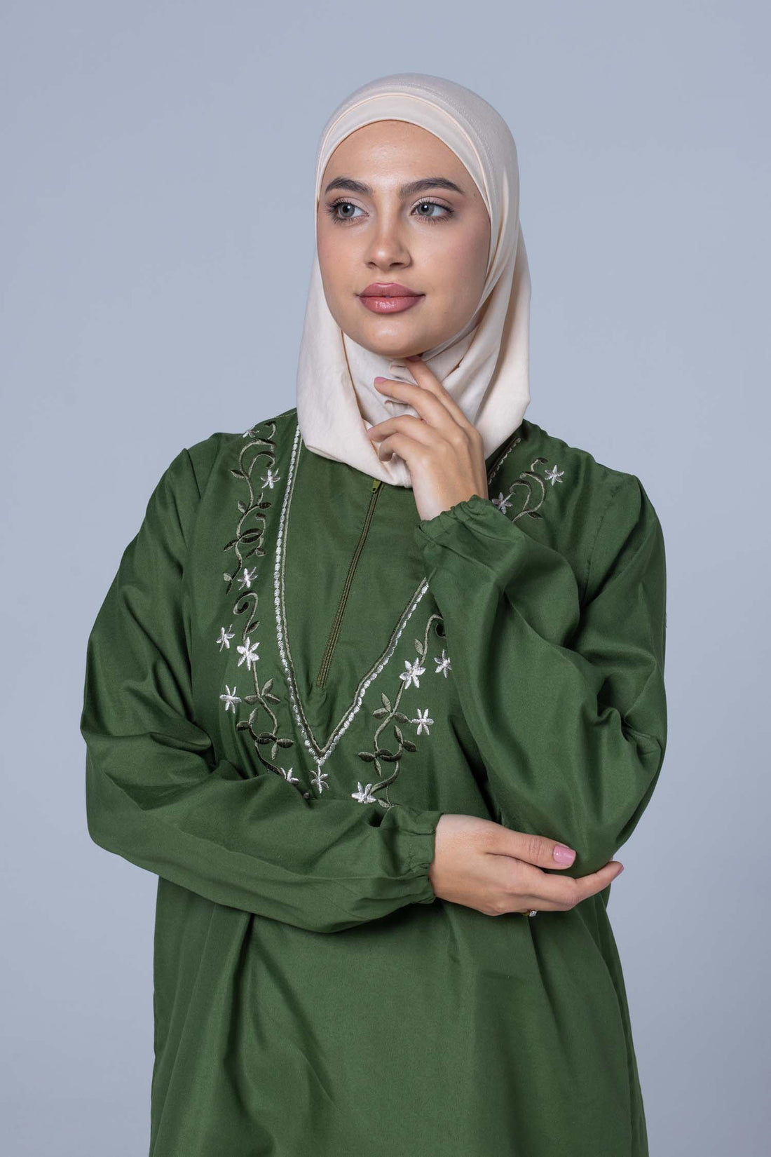 Comfort Ihram 2 pc Set  Poplin 100 % Cotton Olive Green