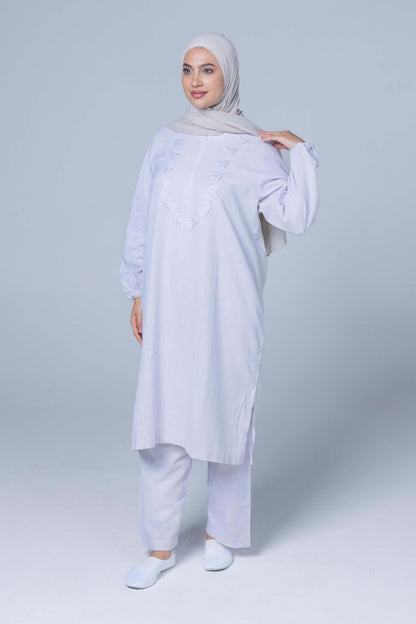 Comfort Ihram 2 pc Set Linen 100 % Cotton White