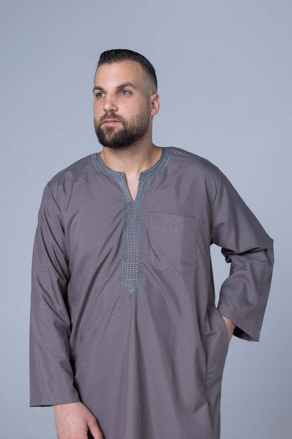 Comfort Ihram Men 2 pc Set soft Polyester Dark Grey