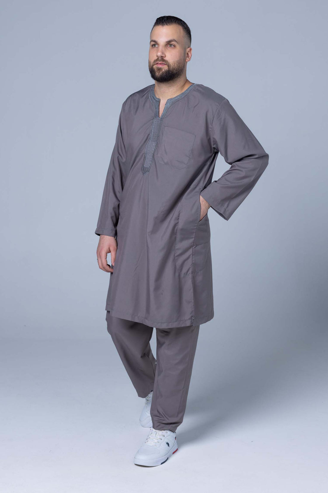 Comfort Ihram Men 2 pc Set soft Polyester Dark Grey