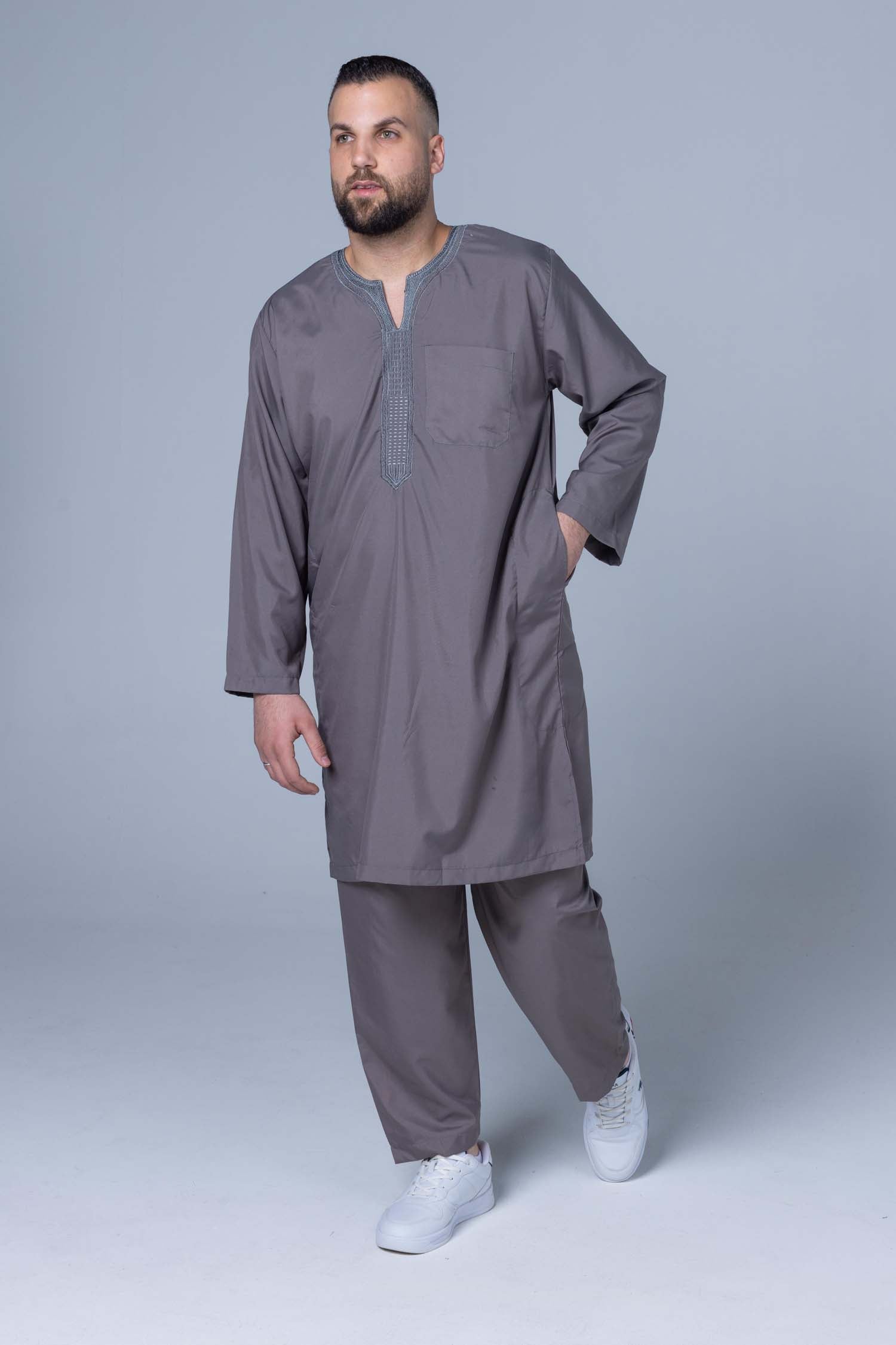 Comfort Ihram Men 2 pc Set soft Polyester Dark Grey