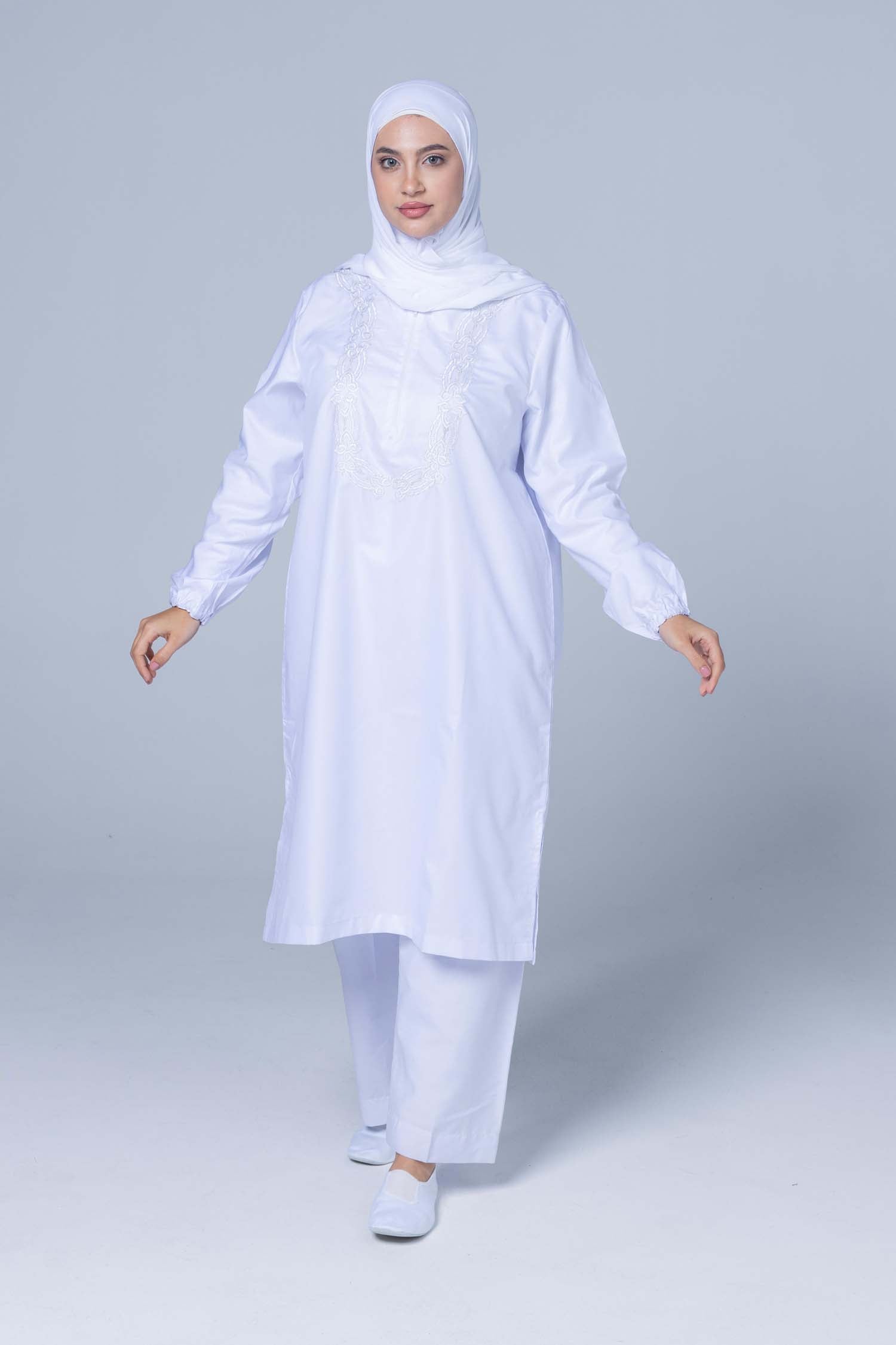 Premium Ihram 2 pc Set  Silky Soft Polyester- Pure White