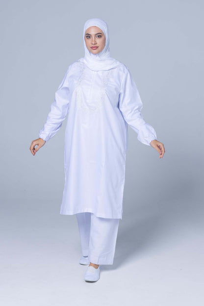 Premium Ihram 2 pc Set  Silky Soft Polyester- Pure White