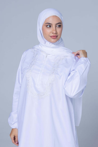 Premium Ihram 2 pc Set  Silky Soft Polyester- Pure White