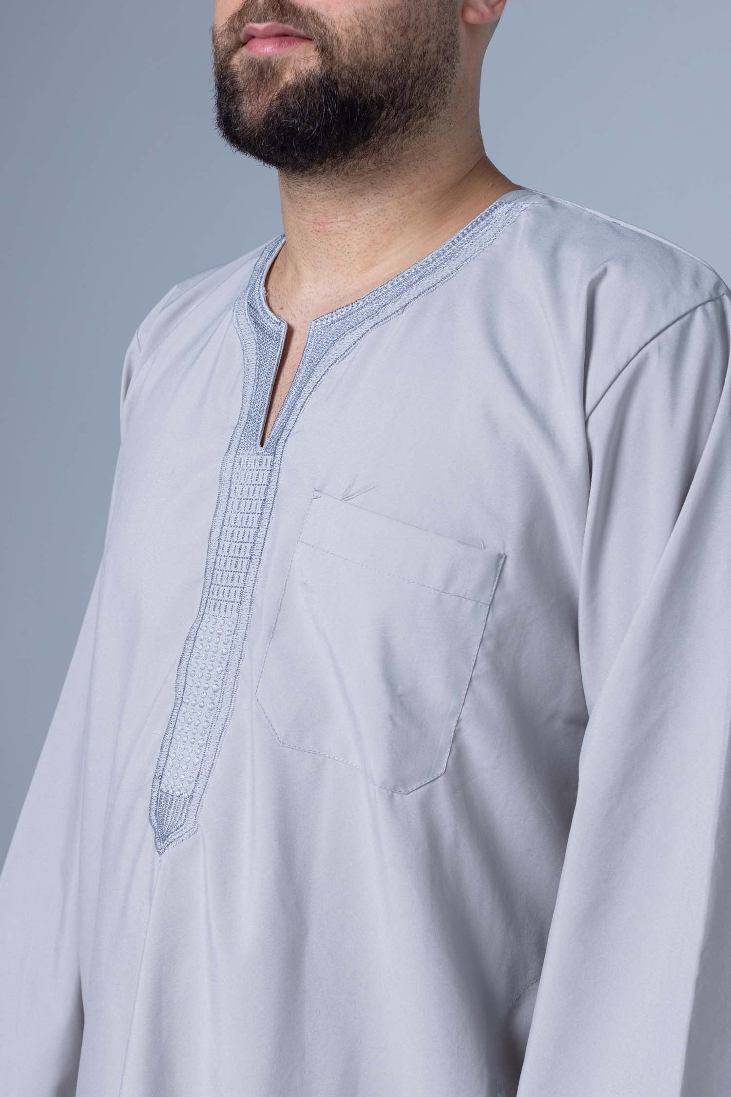 Comfort Ihram Men 2 pc Set soft Polyester Light Grey