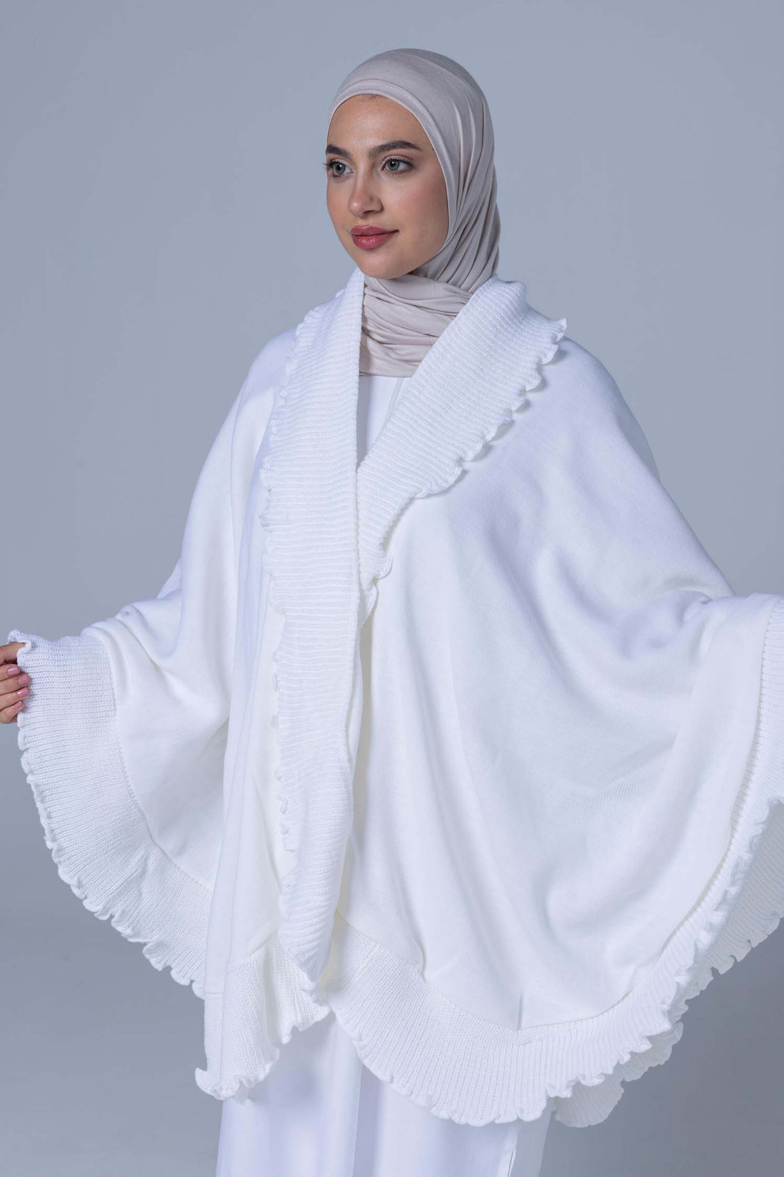 Premium Ihram Shawl -Soft Wool White