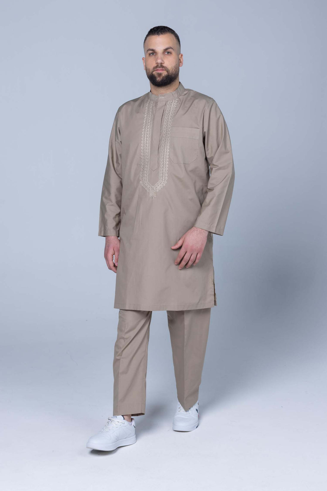 Premium Ihram Men 2 pc Set Poplin 100% Cotton -Beige