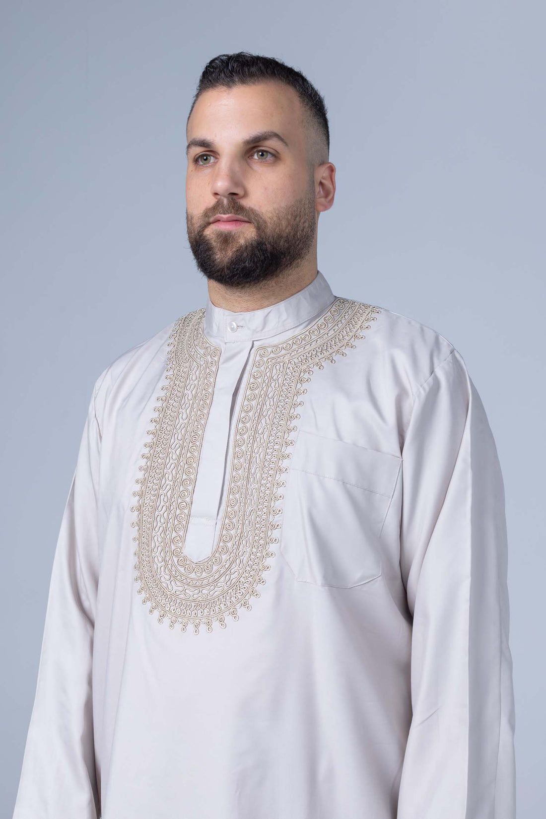 Comfort Ihram Men 2 pc Set Poplin 100% Cotton -Embroidered