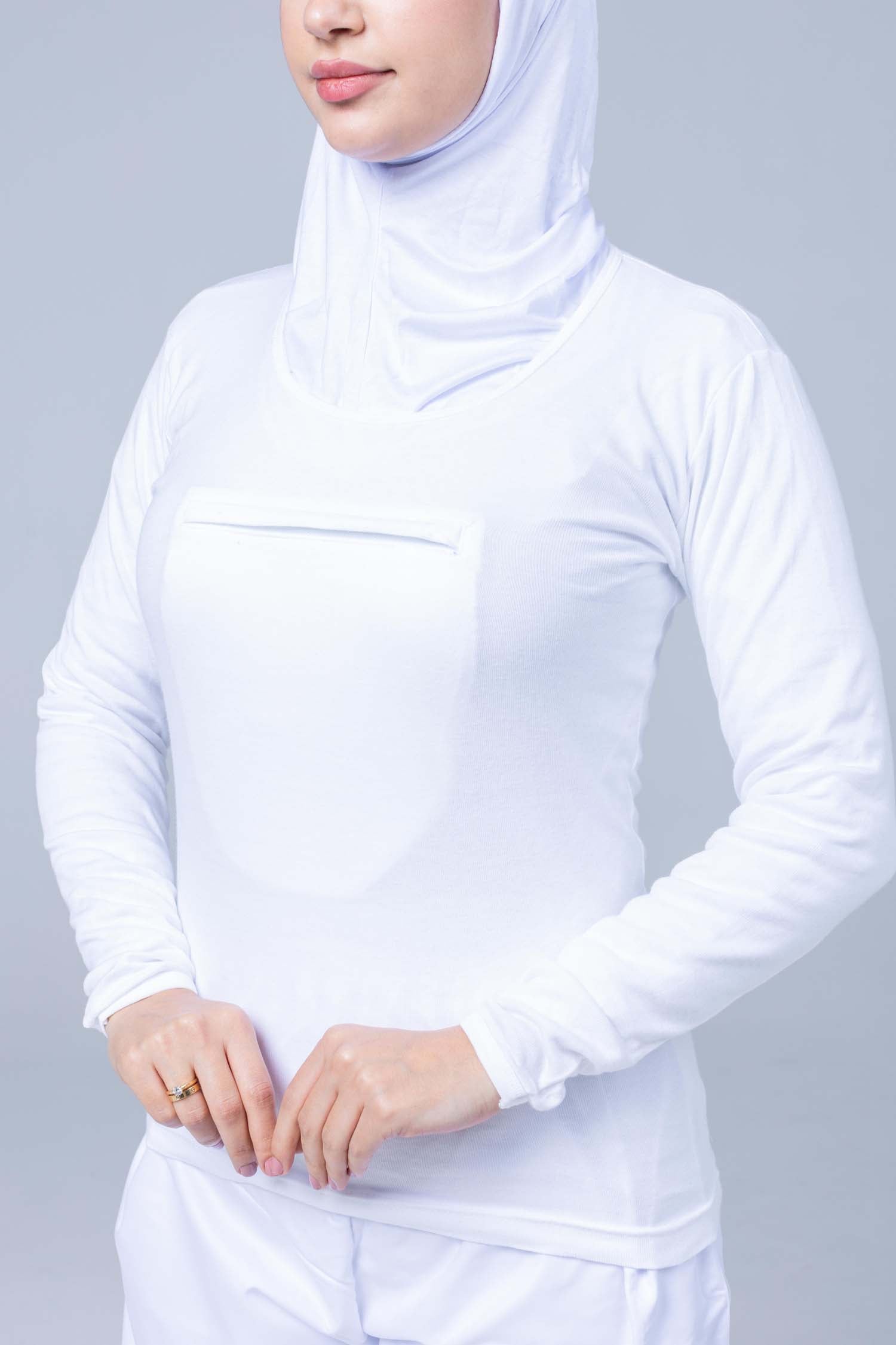 Long Sleeve Cotton Innerwear top with Hidden Pocket