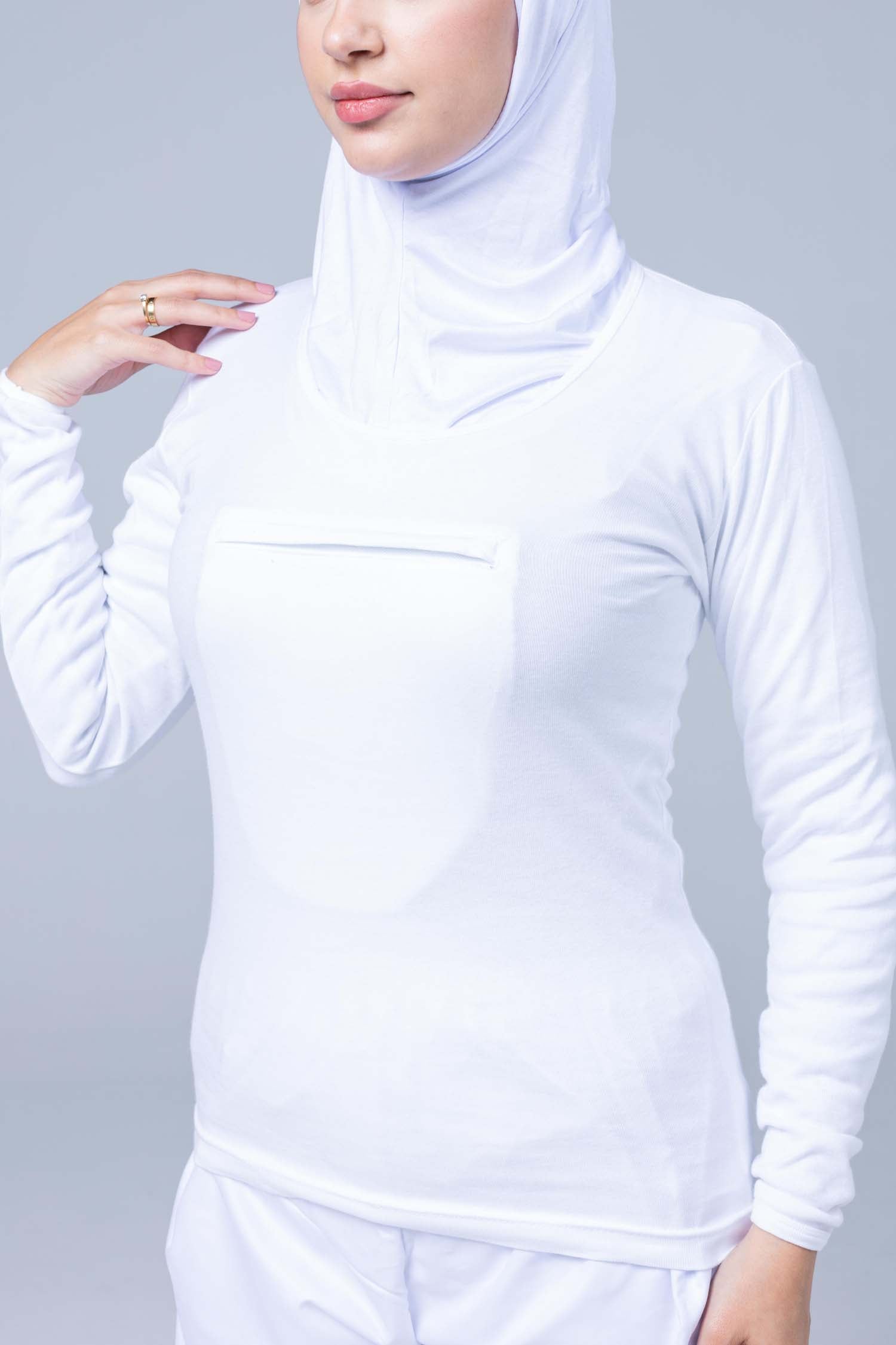 Long Sleeve Cotton Innerwear top with Hidden Pocket