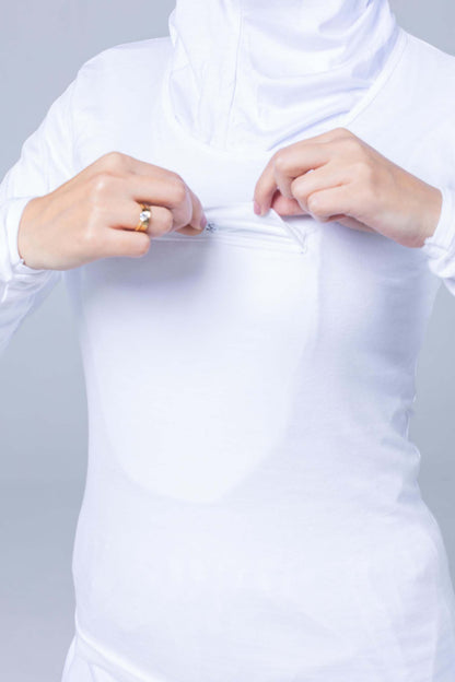 Long Sleeve Cotton Innerwear top with Hidden Pocket
