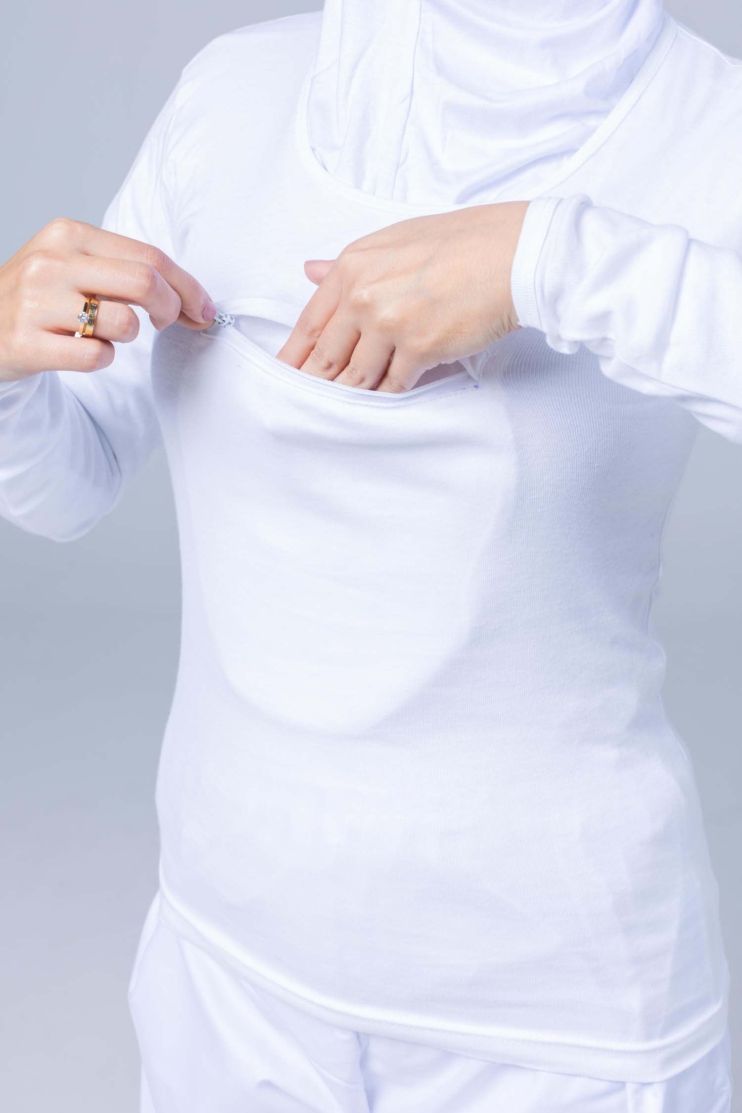 Long Sleeve Cotton Innerwear top with Hidden Pocket