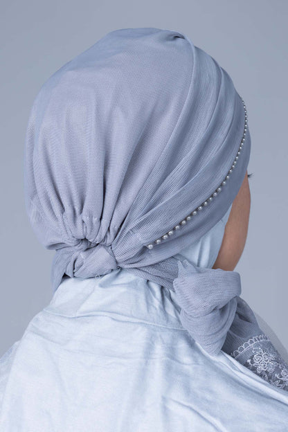 Luxe Tulle Bonnet with pearl Detail