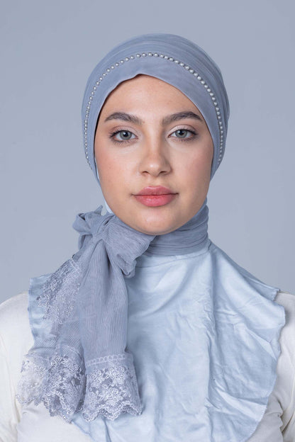 Luxe Tulle Bonnet with pearl Detail