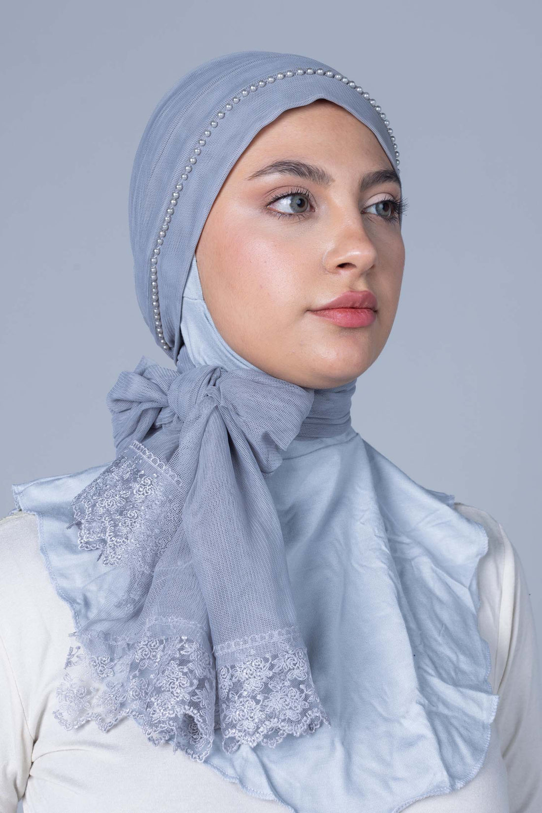 Luxe Tulle Bonnet with pearl Detail