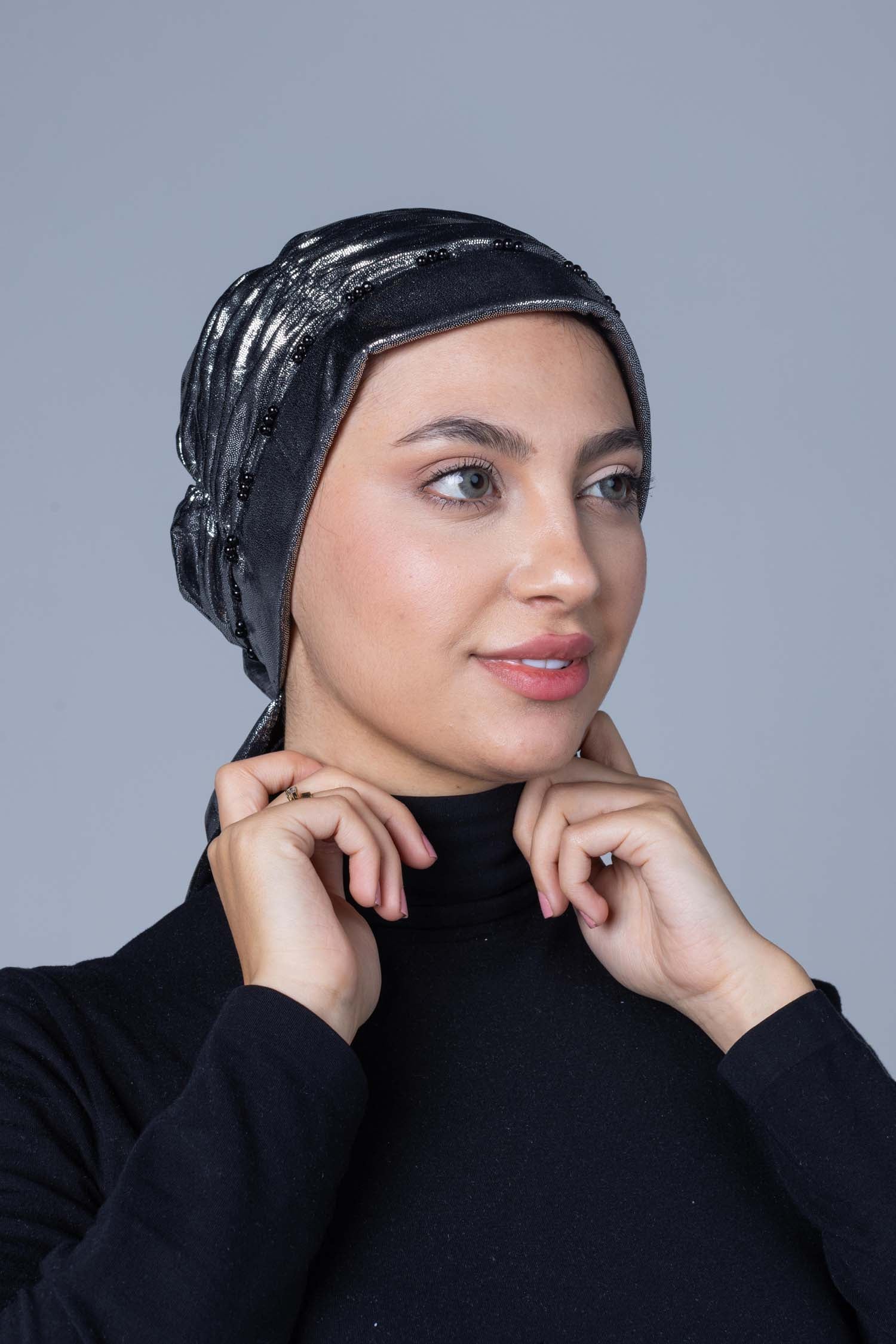 Metallic Twist Lycra Bonnet