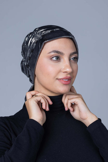 Metallic Twist Lycra Bonnet