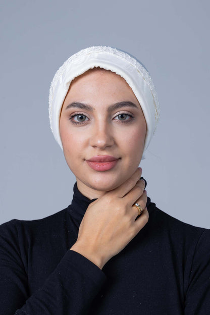 Lycra Bonnet with Organza Detail