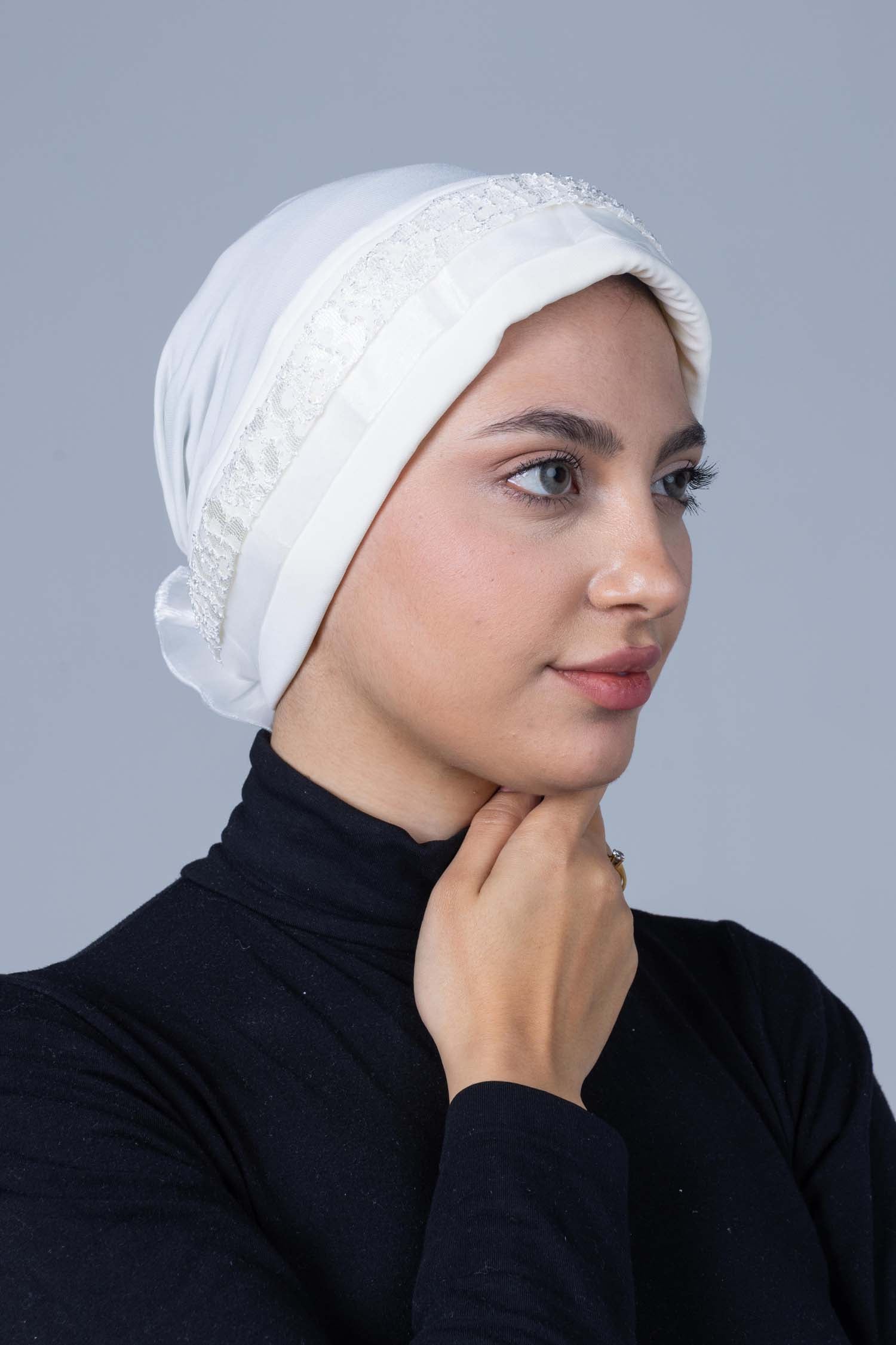 Lycra Bonnet with Organza Detail