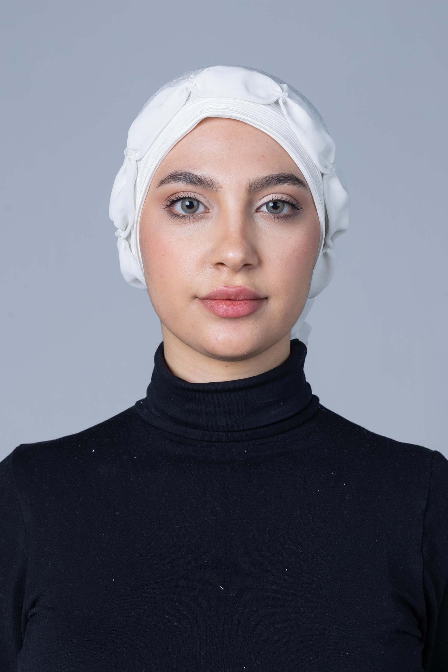 Soft Jersey Bonnet with Fabric Flower